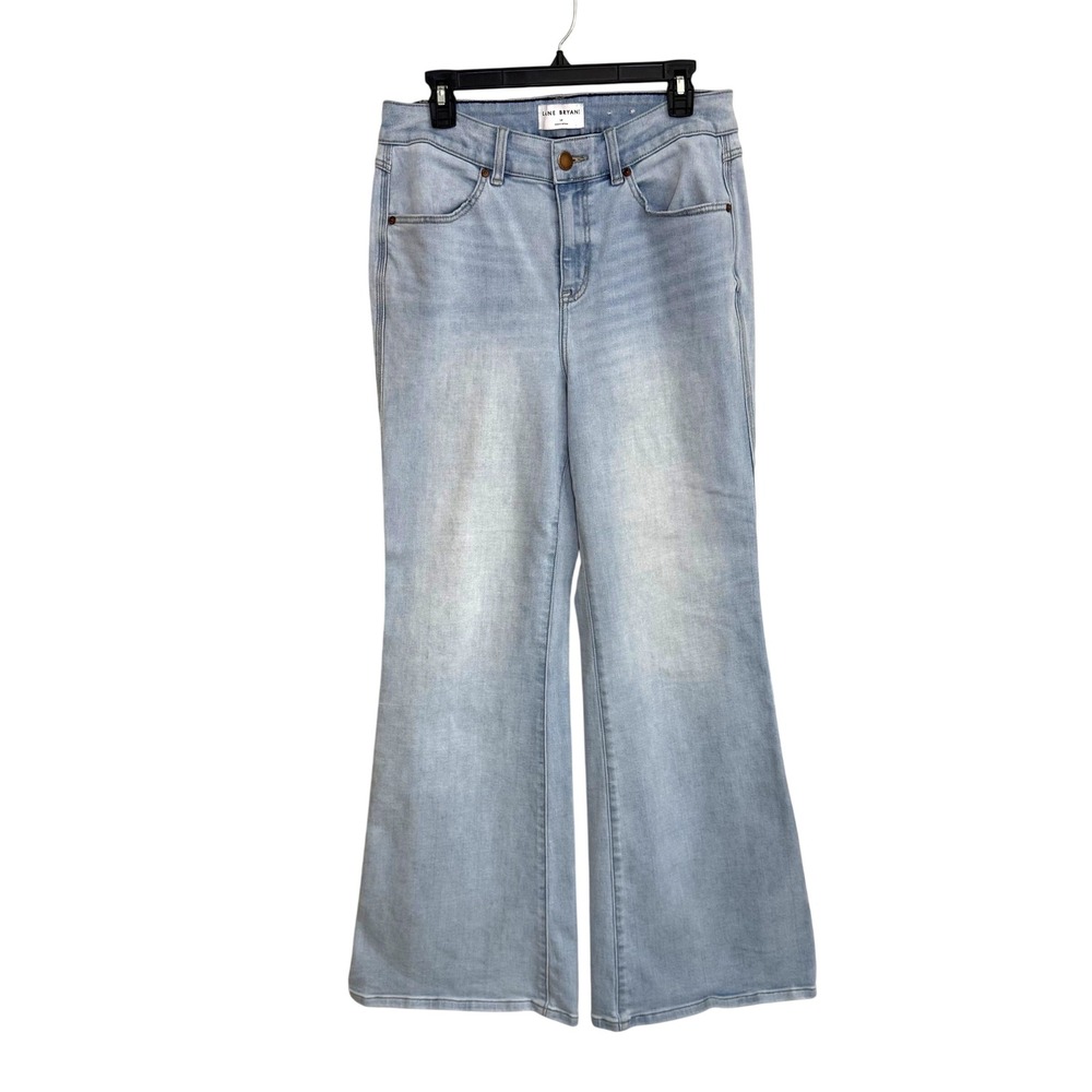 Lane Bryant Jeans Women 14 Blue Cotton Blend Flare Light Wash Coastal Casual